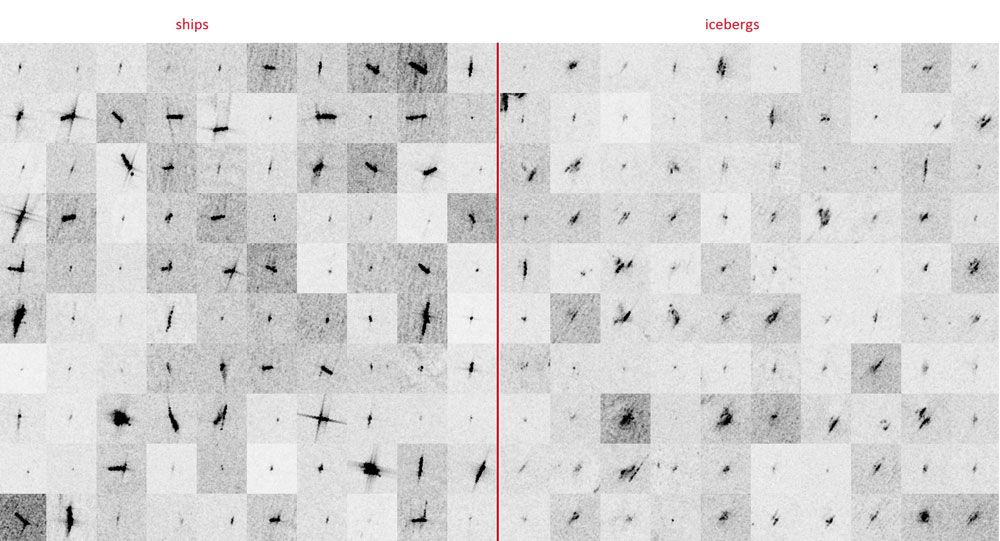 Figure 4.  SAR data collected by the Sentinel-1 satellite along the coast of Newfoundland and Labrador.
