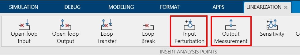 Figure 2. Linearization Manager toolstrip with linearization points specified.