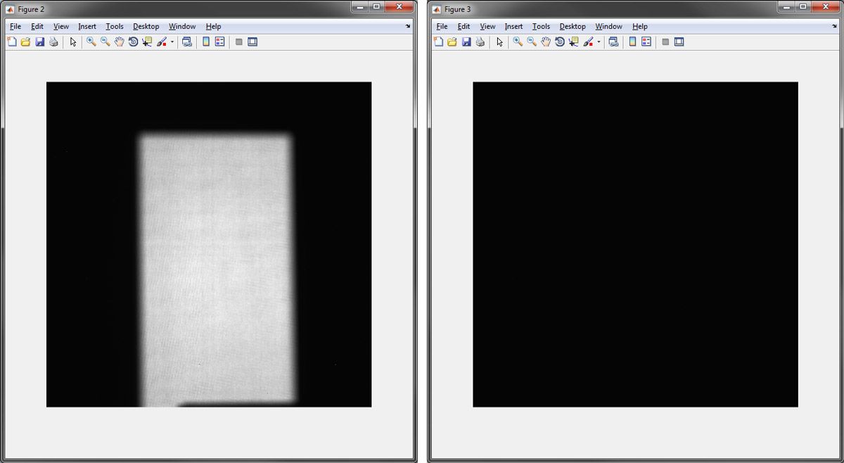 Figure 3: OpenBeamData image and DarkFieldData image.