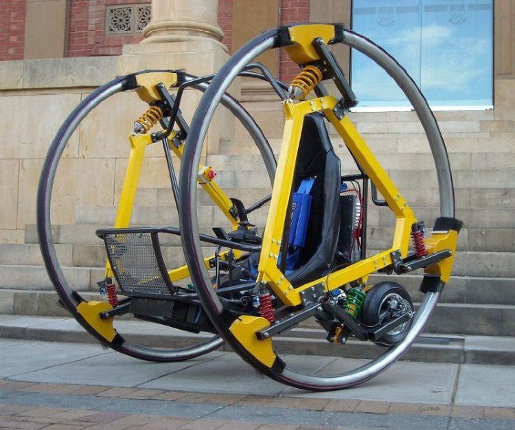 The electric diwheel designed and built by the University of Adelaide undergraduates