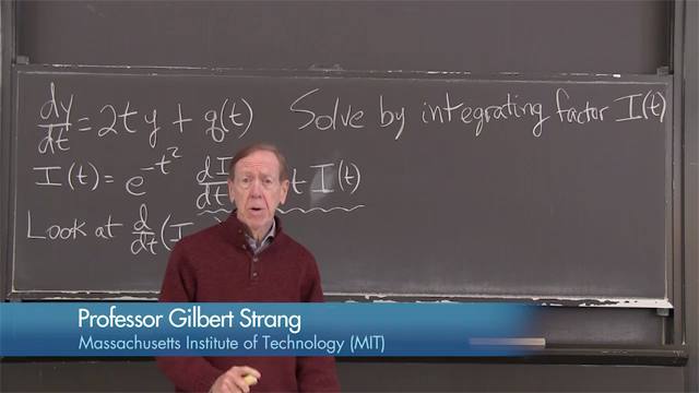 The integral of a varying interest rate provides the exponent in the growing solution (the bank balance).