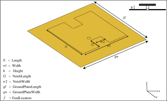 H-shaped notch microstrip patch antenna