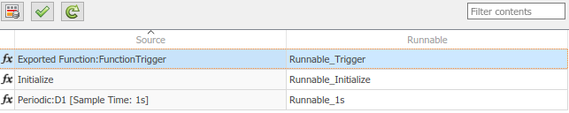 Functions tab of Code Mappings Editor expanded with Runnable_Trigger selected.