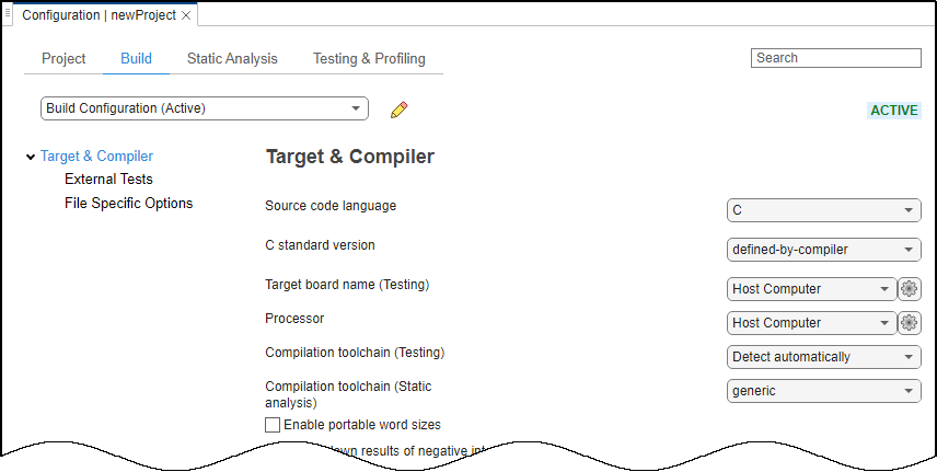 Build configuration in Polyspace Platform