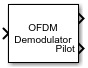 OFDM Demodulator Baseband block showing optional Pilot output port