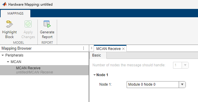 MCAN Receive peripheral configuration
