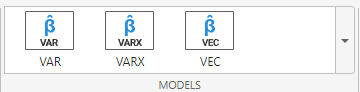 Multivariate model estimation buttons