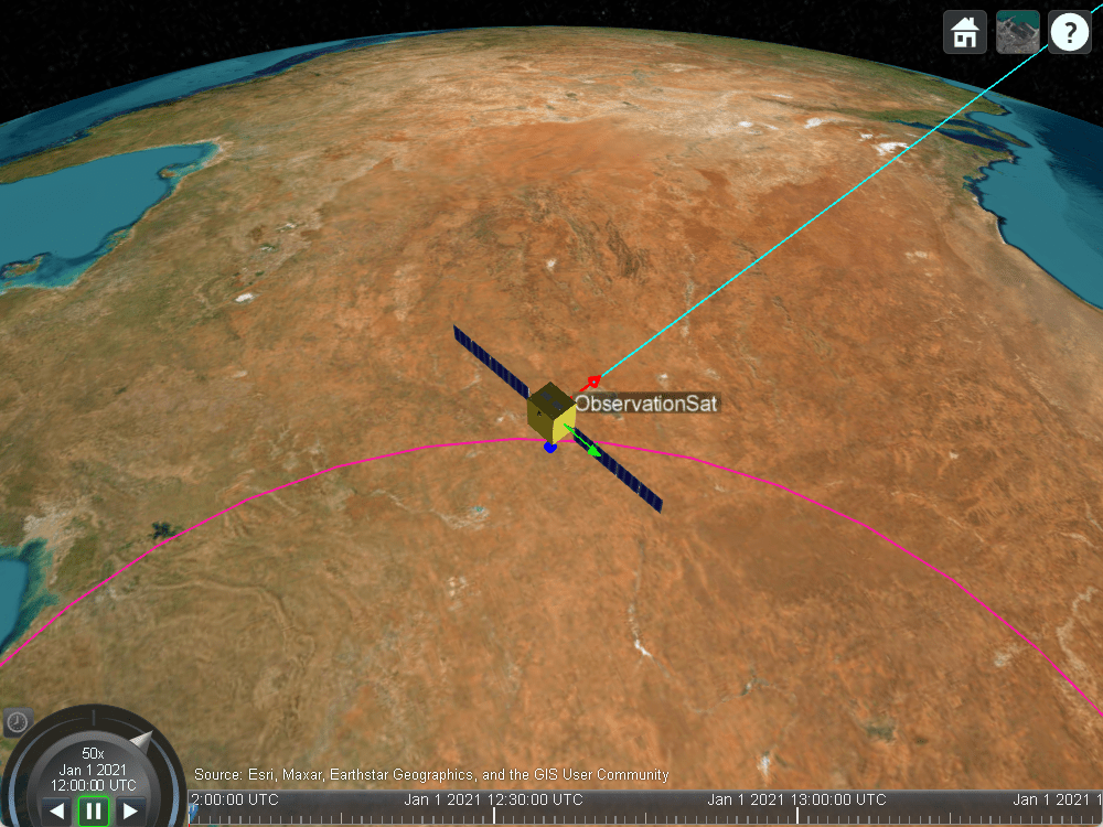 Modeling Custom Satellite Attitude and Gimbal Steering