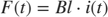 $F(t)=Bl\cdot i(t)$