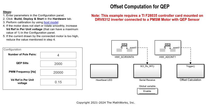 Quadrature Encoder Offset Calibration for PMSM Motor Using C2000