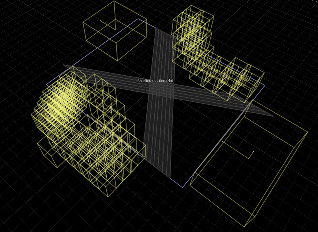 Preview of the imported RoadRunner HD Map data.