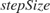 $stepSize$