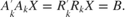 $$A_k'A_k X = R_k'R_k X = B.$$