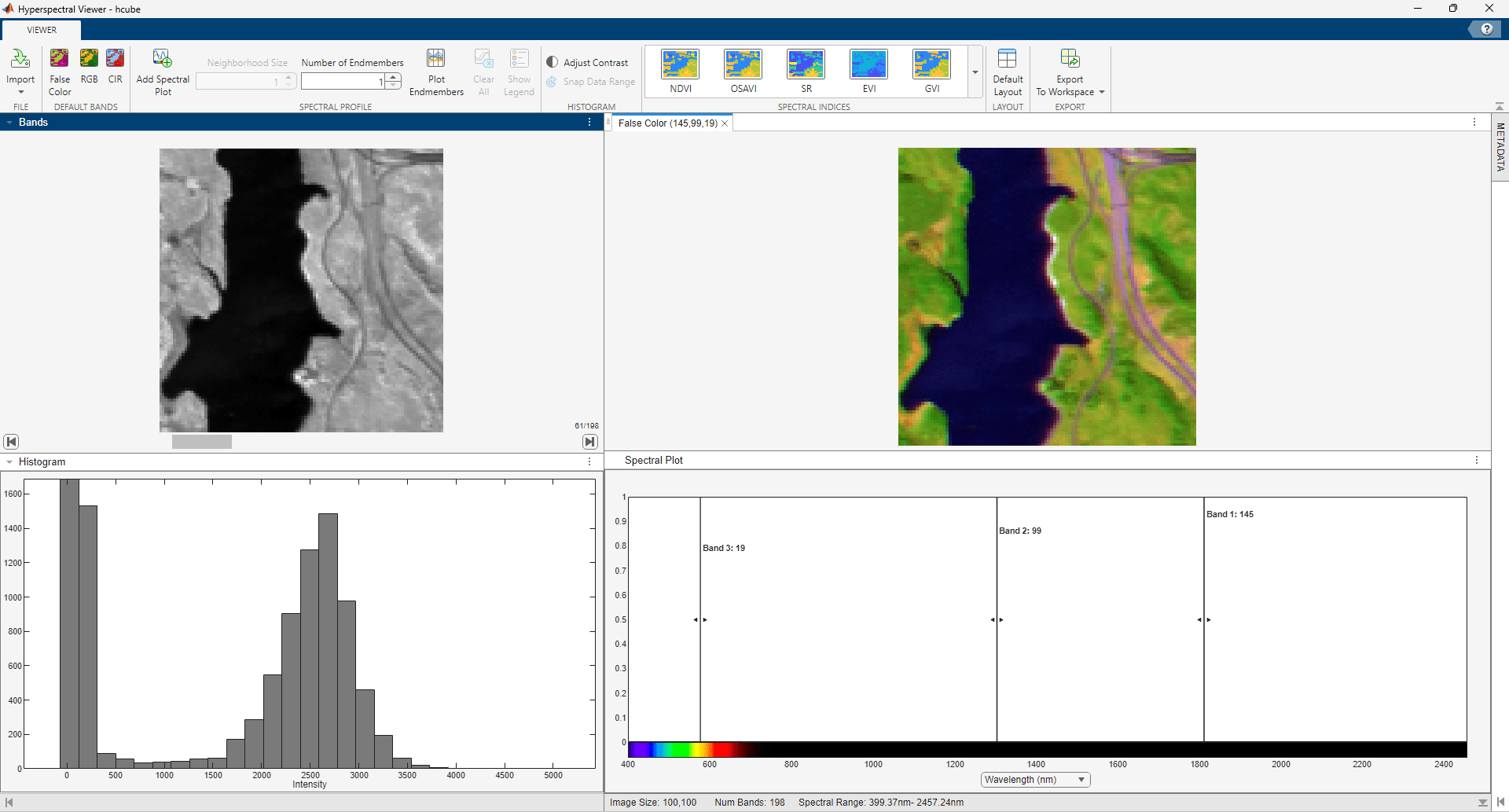 Hyperspectral Viewer Initial Screen