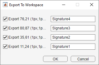 Hyperspectral Viewer Export Spectral Signatures Dialog