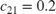 $c _{21}=0.2$