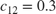 $c _{12}=0.3$