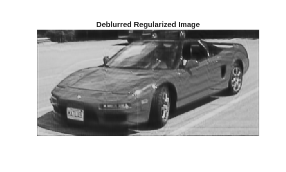 Deblurred regularized image with smoother restoration