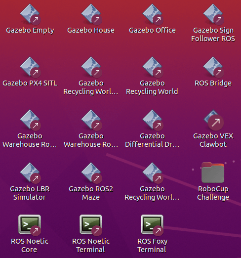 ROS Virtual Machine Gazebo World