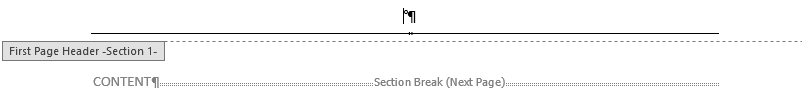 Top of Section1 in the template.