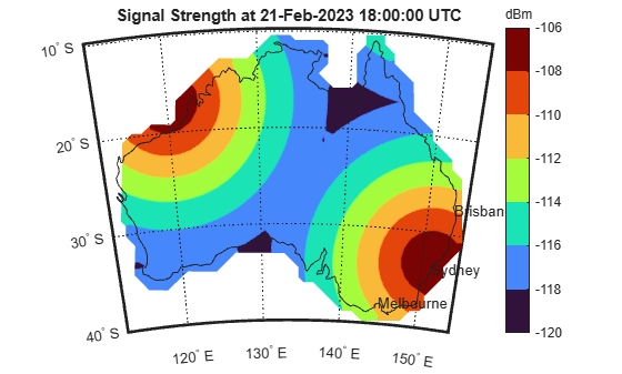 Coverage Maps for Satellite Constellation