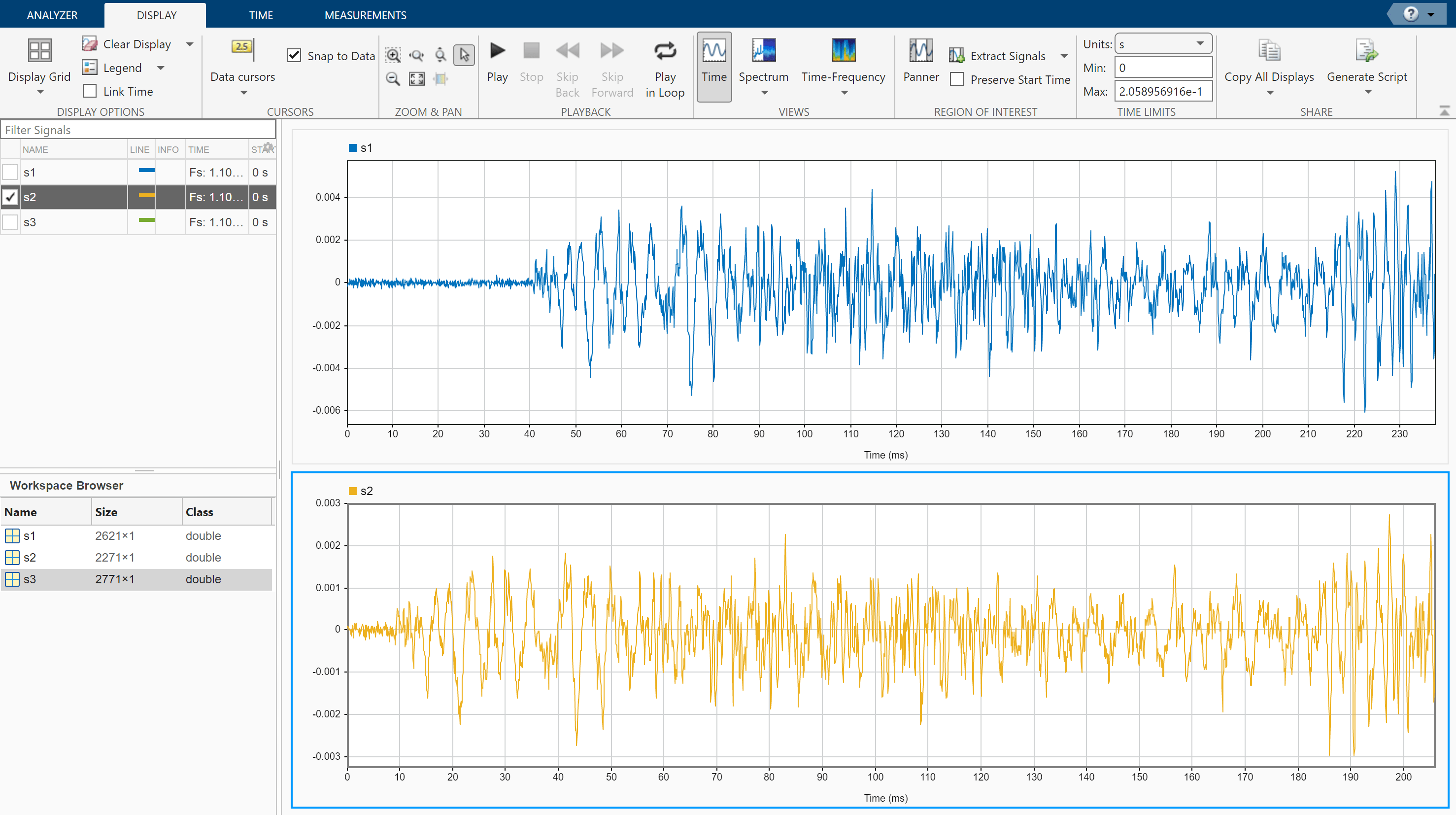 Smoothing Nonuniformly Sampled Data - MATLAB & Simulink