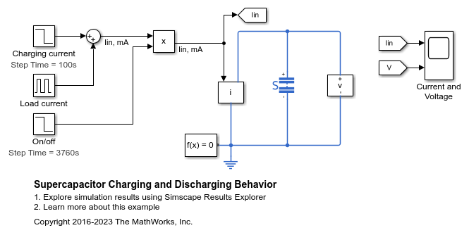 Supercapacitor Charging and Discharging Behavior
