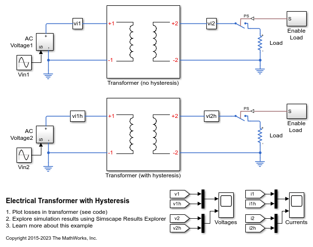Electrical Transformer with Hysteresis