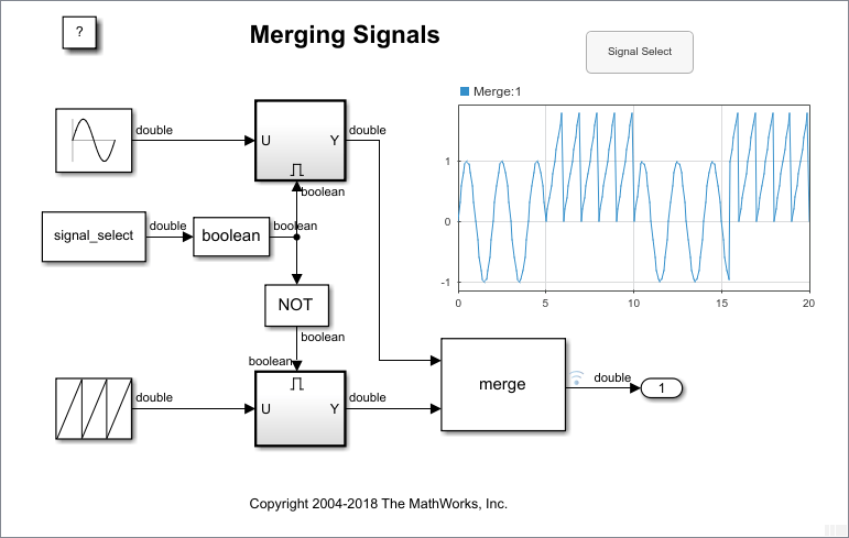 Control Merging Signals with the Push Button Block