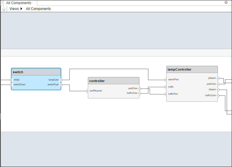 Selected switch component on the All Components view.