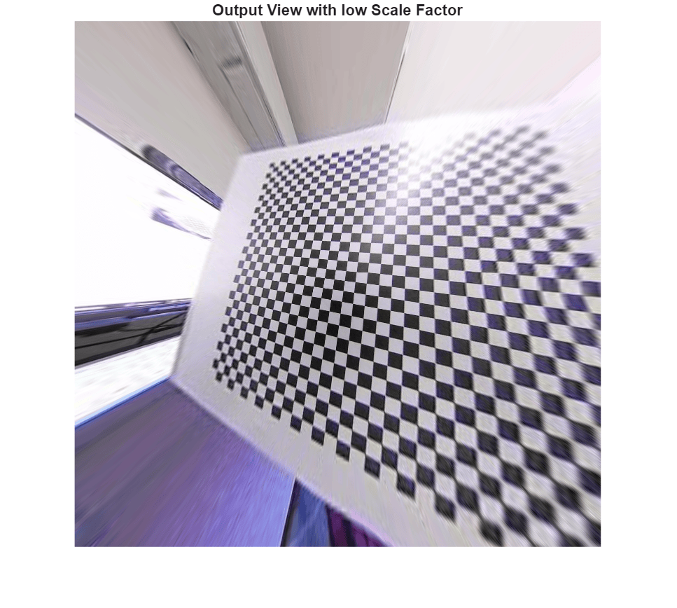Figure contains an axes object. The hidden axes object with title Output View with low Scale Factor contains an object of type image.