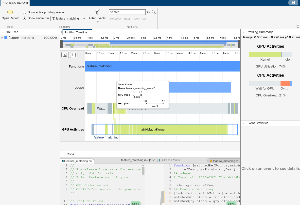 Screenshot of GPU Performance Analyzer