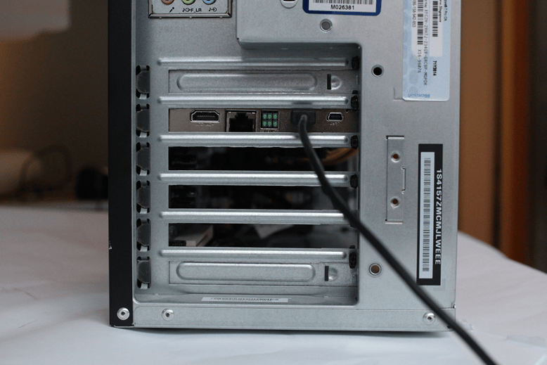 JTAG cable connected to a host computer