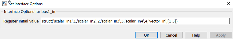 bus data type initial values