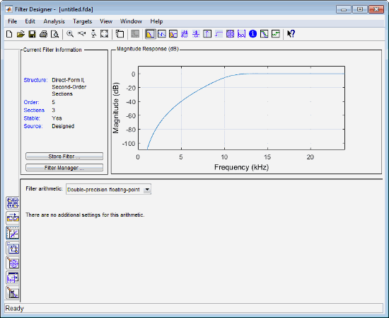 Filter Designer tool