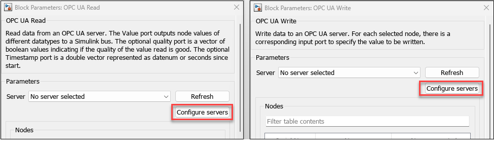 Block mask - Configure servers