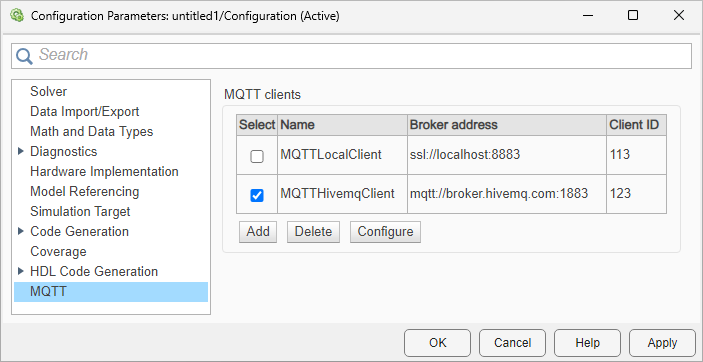Updated MQTT pane