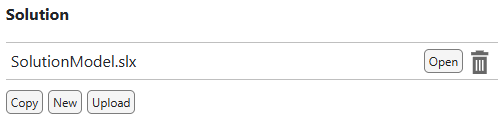 Solution file named SolutionModel.slx