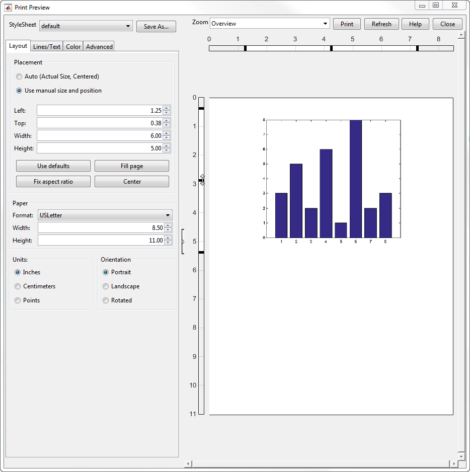 Matlab Figure Size Set