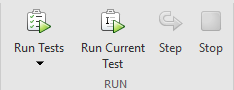 Run section in the Editor or Live Editor tab
