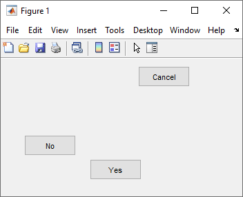 Figure window with three unaligned buttons