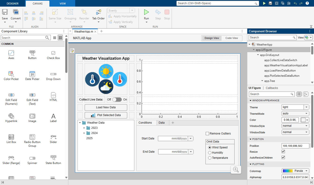 App Designer development environment
