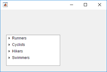 Tree component in a UI figure window. All top-level nodes are collapsed and visible.