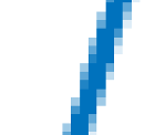 Zoomed-in view of axes graphic with smoothing. The pixels near the edge of the graphic gradually transition from the blue graphic color to the white background color.