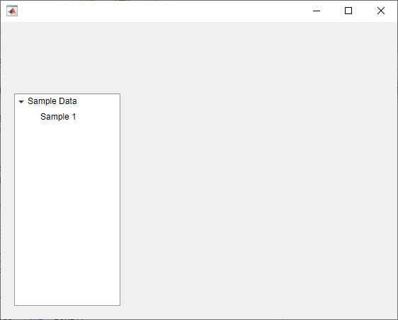 Tree with two nodes. A node with text "Sample Data" has a child node with text "Sample 1".