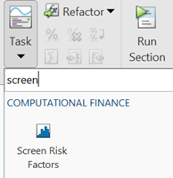 Select Screen Risk Factors live task