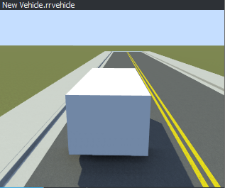 Cuboid vehicle with name New Vehicle.rrvehicle in asset browser