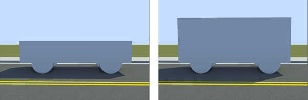 Sample vehicle with height changes