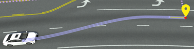 Lane change over 20 meters
