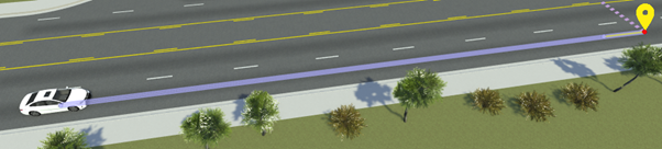 Path with waypoint extended